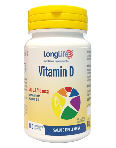 LONGLIFE VITAMINA D3 400UI 100 COMPRESSE