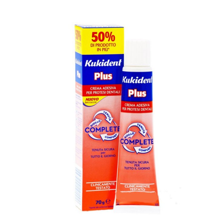 KUKIDENT PLUS COMPLETE CREMA ADESIVA PER PROTESI DENTARIE 70G KUKIDENT PLUS COMPLETE CREMA ADESIVA PER PROTESI DENTARIE 70G