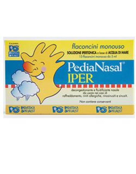 PEDIANASAL IPER SOLUZIONE IPERTONICA 15 FLACONCINI MONOUSO DA 5 ML