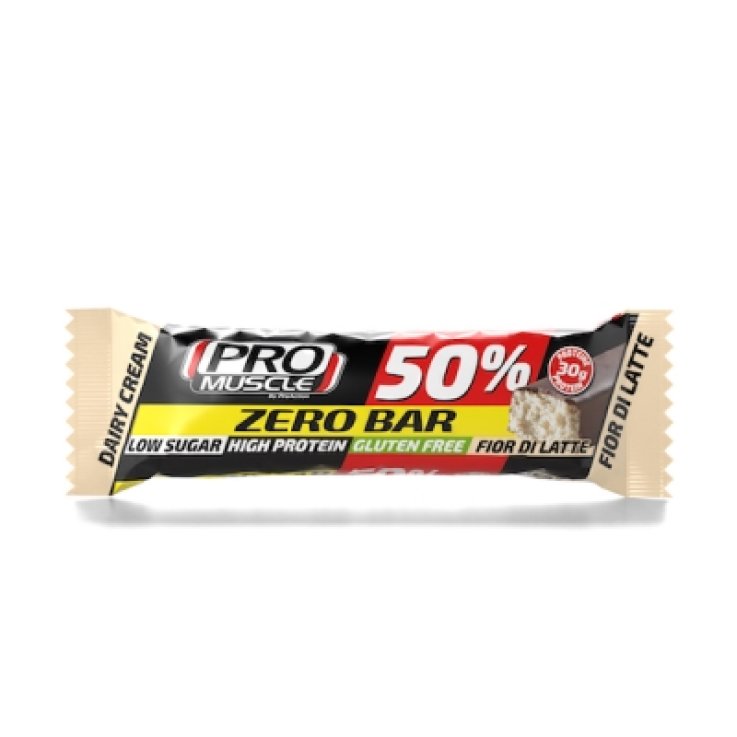 PROMUSCLE ZERO BAR 50% BARRETTA IPERPROTEICA AL FIOR DI LATTE 60 G PROMUSCLE ZERO BAR 50% BARRETTA IPERPROTEICA AL FIOR DI LATTE 60 G
