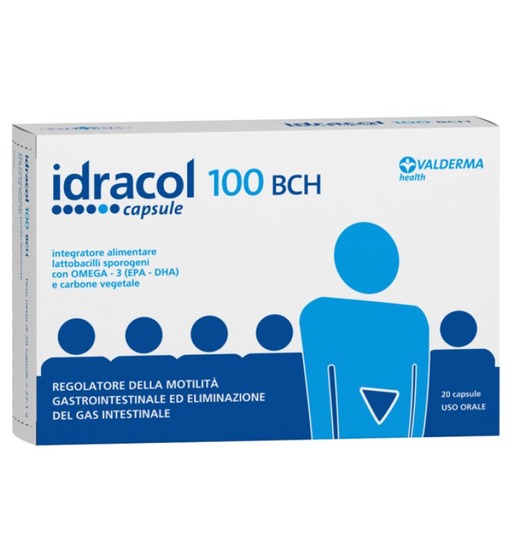 IDRACOL 100 BCH INTEGRATORE ALIMENTARE STIPSI E TRANSITO INTESTINALE ASTUCCIO 20 CAPSULE