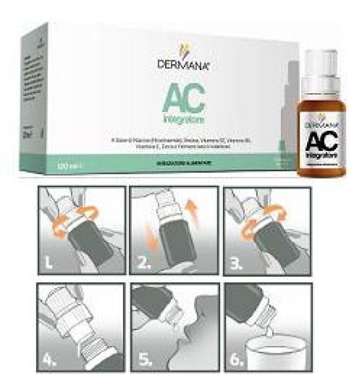 DERMANA AC INTEGRATORE 12 FLACONCINI DA 10 ML DERMANA AC INTEGRATORE 12 FLACONCINI DA 10 ML