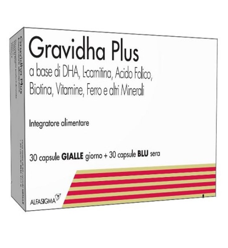 GRAVIDHA PLUS 30 CAPSULE GIALLE GIORNO + 30 CAPSULE BLU SERA