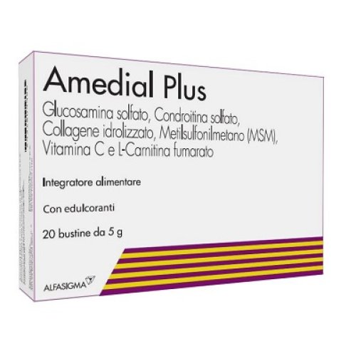 Amedial Plus 20 Buste Integratore per Ossa Cartilagini a base di Collagene