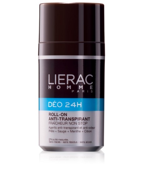 LIERAC HOMME DEO 24H ROLL ON ANTITRASPIRANTE FRESCHEZZA NONSTOP 50 ML