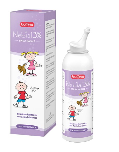 NEBIAL SOLUZIONE SALINA IPERTONICA DI SODIO CLORURO AL 3% CON ACIDO IALURONICO SPRAY NASALE 100 ML