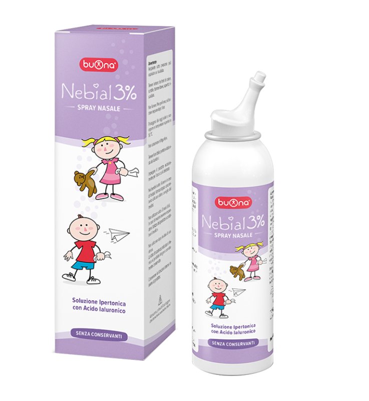 NEBIAL SOLUZIONE SALINA IPERTONICA DI SODIO CLORURO AL 3% CON ACIDO IALURONICO SPRAY NASALE 100 ML