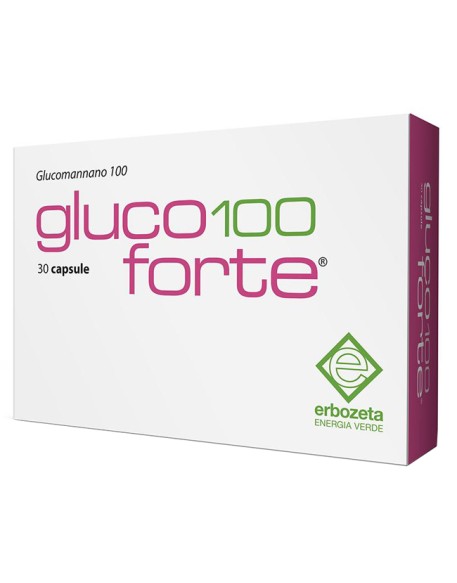 GLUCO 100 FORTE GLUCOMANNANO 100 30 CAPSULE DA 900 MG