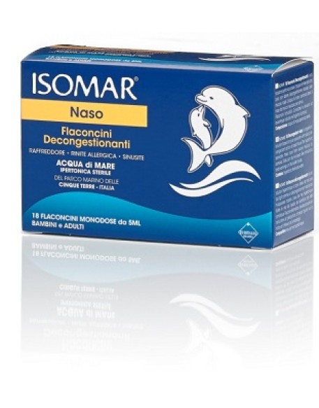 ISOMAR SOLUZIONE IPERTONICA ACQUA MARE 18 FLACONCINI MONODOSE 5 ML