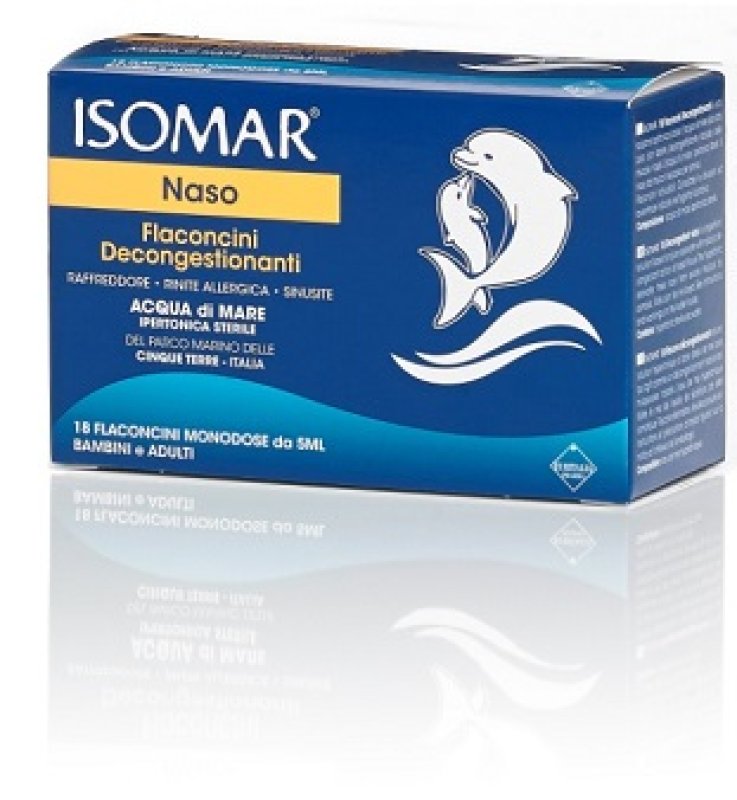 ISOMAR SOLUZIONE IPERTONICA ACQUA MARE 18 FLACONCINI MONODOSE 5 ML
