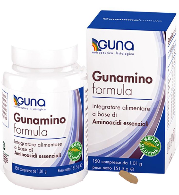 Gunamino Formula | Integratore 8 Aminoacidi Essenziali 150 COMPRESSE 151,50 G Gunamino Formula | Integratore 8 Aminoacidi Essenziali 150 COMPRESSE 151,50 G