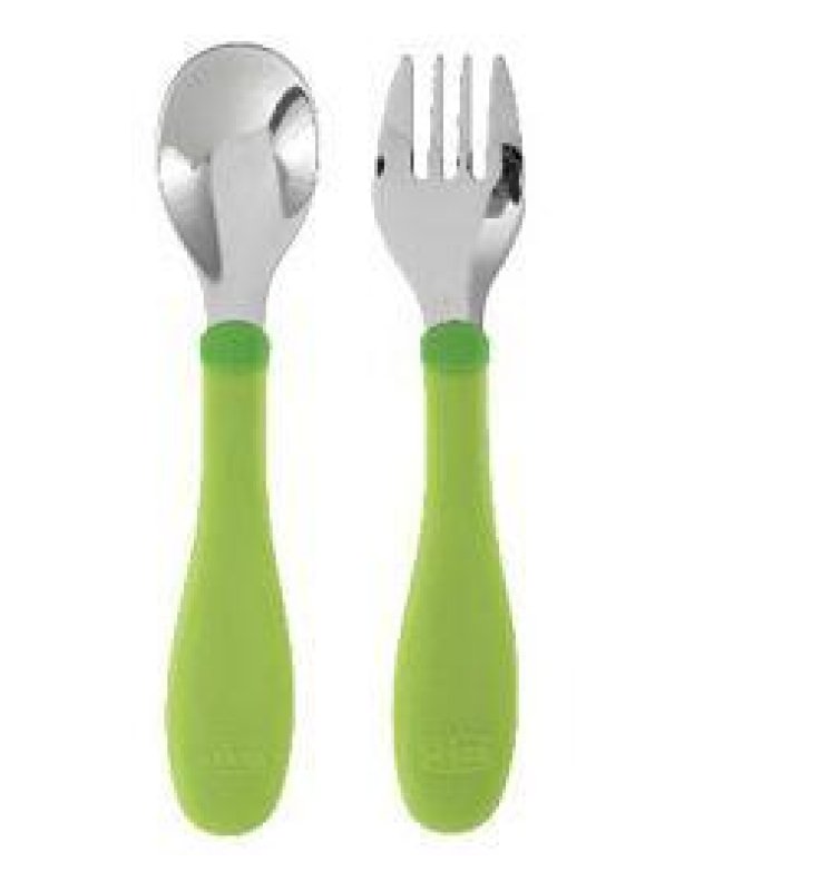 CHICCO SET POSATINE ACCIAIO 18M+