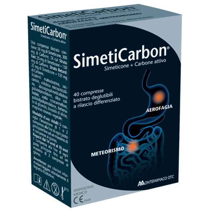 SIMETICARBON 40 COMPRESSE SIMETICARBON 40 COMPRESSE