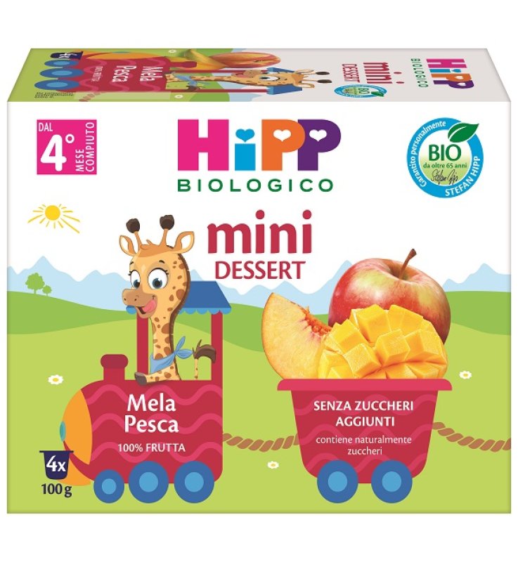 HIPP GRATTUGIA MELA PESCA 4X100G