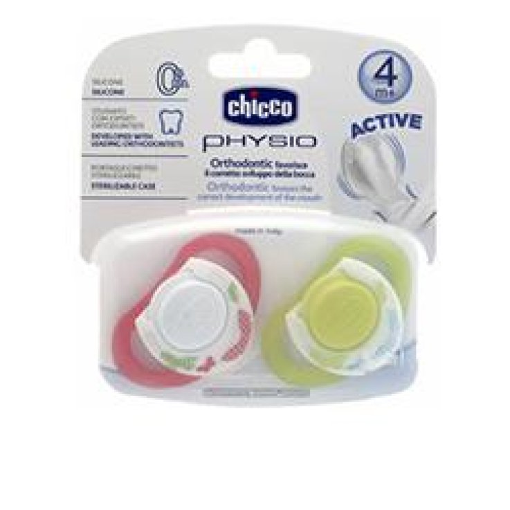 CHICCO SUCCHIETTO SILICONE LUMINOSO 4M+ 2 PEZZI CHICCO SUCCHIETTO SILICONE LUMINOSO 4M+ 2 PEZZI