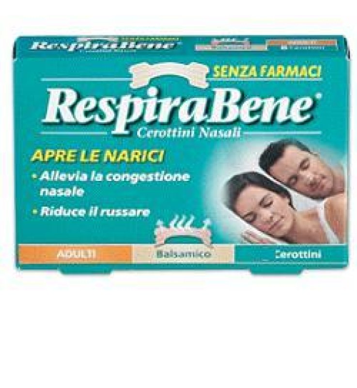 CEROTTO NASALE BALSAMICO ADULTI RESPIRA BENE 10 PEZZI