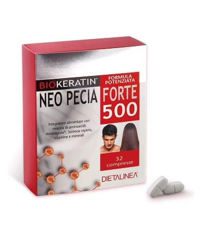 DIETALINEA BIOKERATIN NEO PECIA FORTE 500 32 COMPRESSE 4 BLISTER IN ASTUCCIO 48 G
