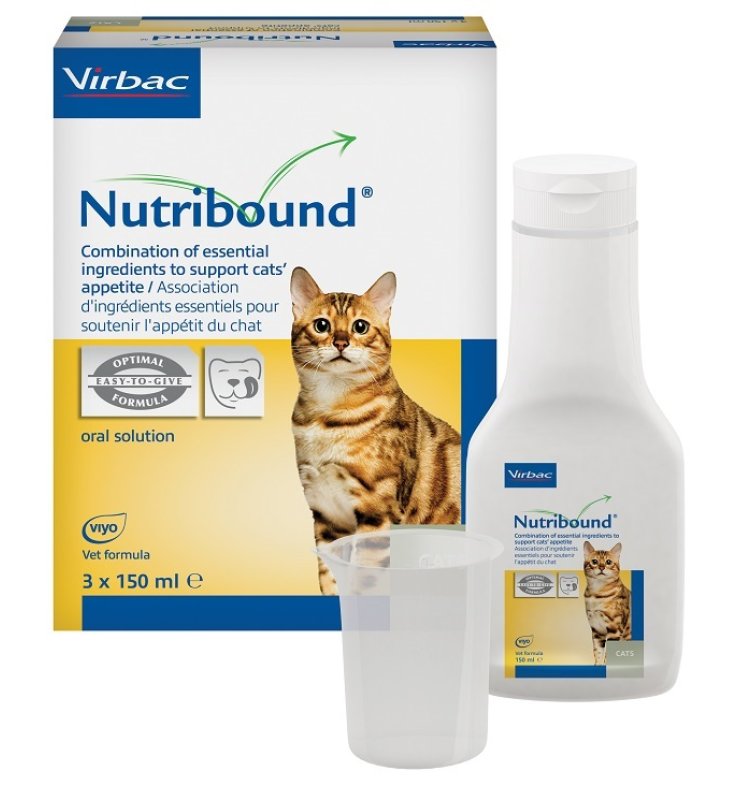 NUTRIBOUND SOLUZIONE ORALE APPETIBILE PER GATTI 3 FLACONI DA150 ML