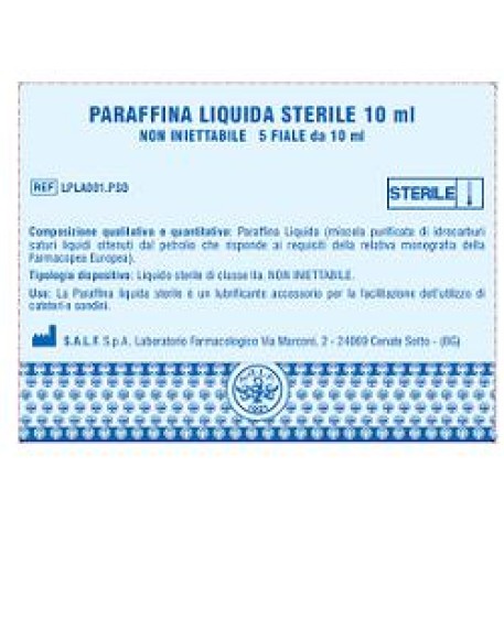 PARAFFINA LIQ STER 5F 10ML SALF PARAFFINA LIQ STER 5F 10ML SALF