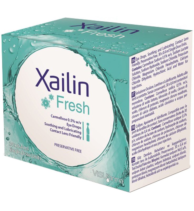XAILIN FRESH GOCCE OCULARI CARBOSSIMETILCELLULOSA 0,5% 30 FLACONCINI MONODOSE 0,4 ML