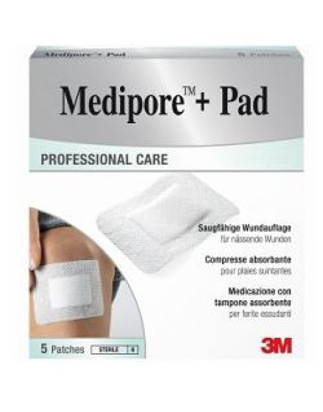 MEDIPORE+PAD MED 10X10CM 5PZ