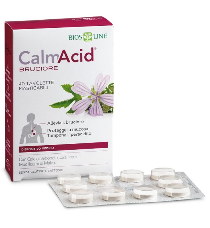 BIOSLINE CALMACID BRUCIORE 40 TAVOLETTE MASTICABILI BIOSLINE CALMACID BRUCIORE 40 TAVOLETTE MASTICABILI