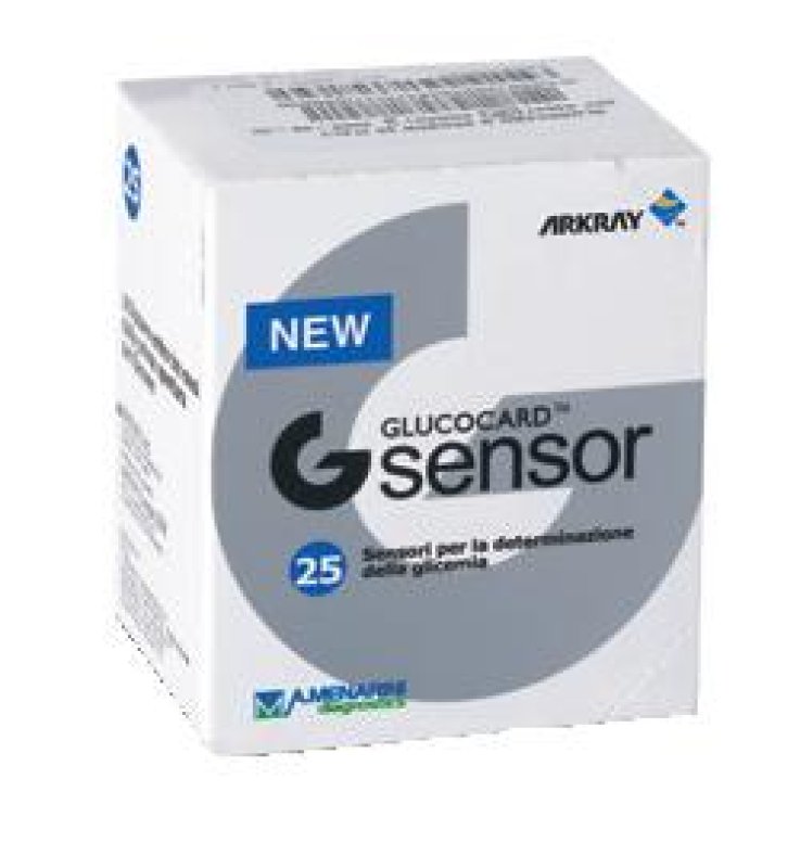 STRISCE MISURAZIONE GLICEMIA GLUCOCARD G SENSOR 25 PEZZI STRISCE MISURAZIONE GLICEMIA GLUCOCARD G SENSOR 25 PEZZI