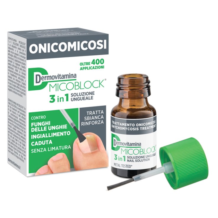 DERMOVITAMINA MICOBLOCK SOLUZIONE UNGUEALE PER TRATTAMENTO ONICOMICOSI 7 ML DERMOVITAMINA MICOBLOCK SOLUZIONE UNGUEALE PER TRATTAMENTO ONICOMICOSI 7 ML