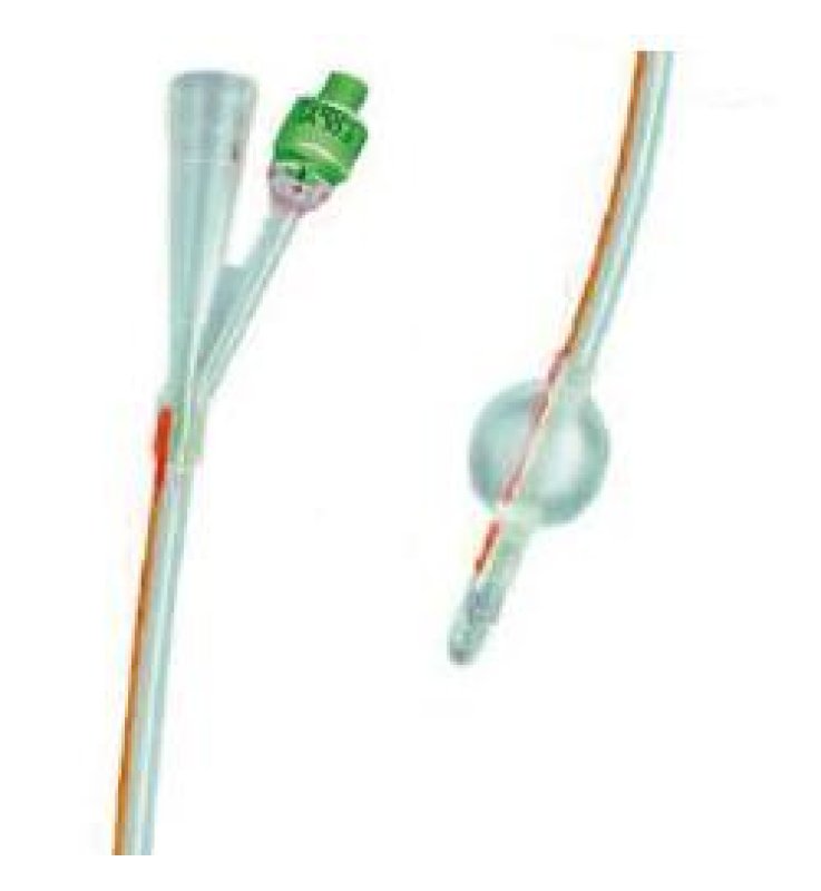 CATETERE FOLEY IN SILICONE TRASPARENTE A 2 VIE CON PALLONCINO 5-10ML DIAMETRO CH20 6,66MM LUNGHEZZA 40CM