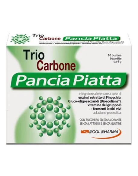 TRIOCARBONE PANCIA PIATTA 10 + 10 BUSTINE