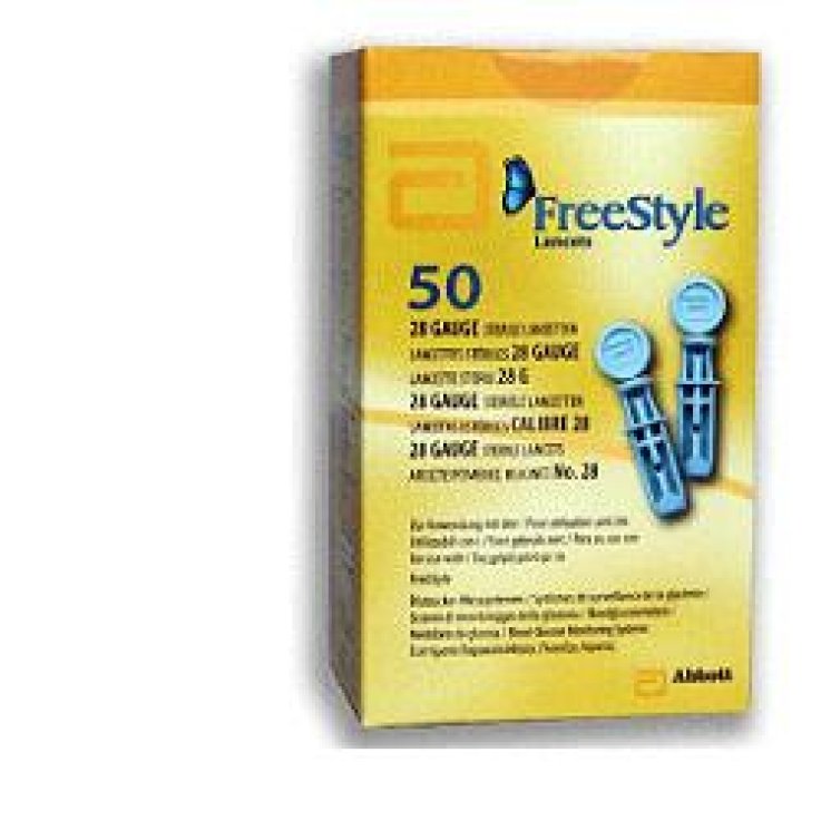 LANCETTE PUNGIDITO FREESTYLE GAUGE 28 50 PEZZI LANCETTE PUNGIDITO FREESTYLE GAUGE 28 50 PEZZI