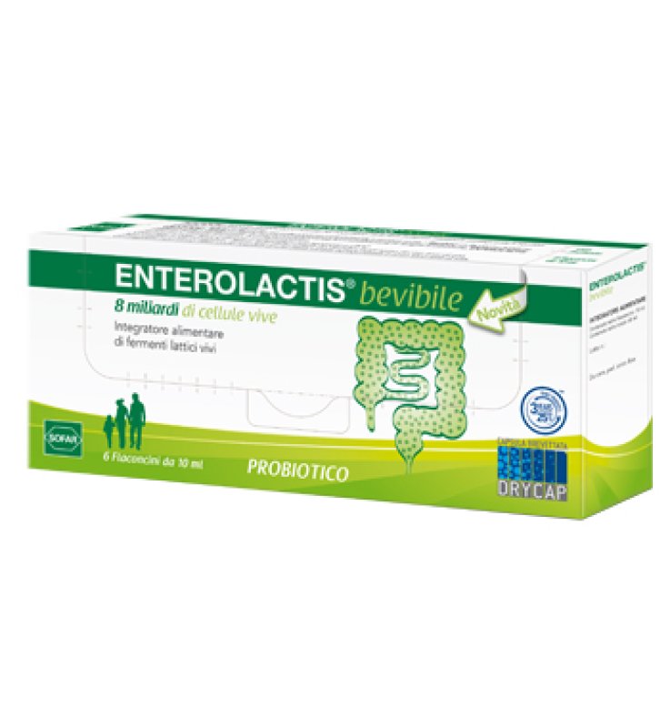 ENTEROLACTIS 6 FLACONCINI 10 ML ENTEROLACTIS 6 FLACONCINI 10 ML