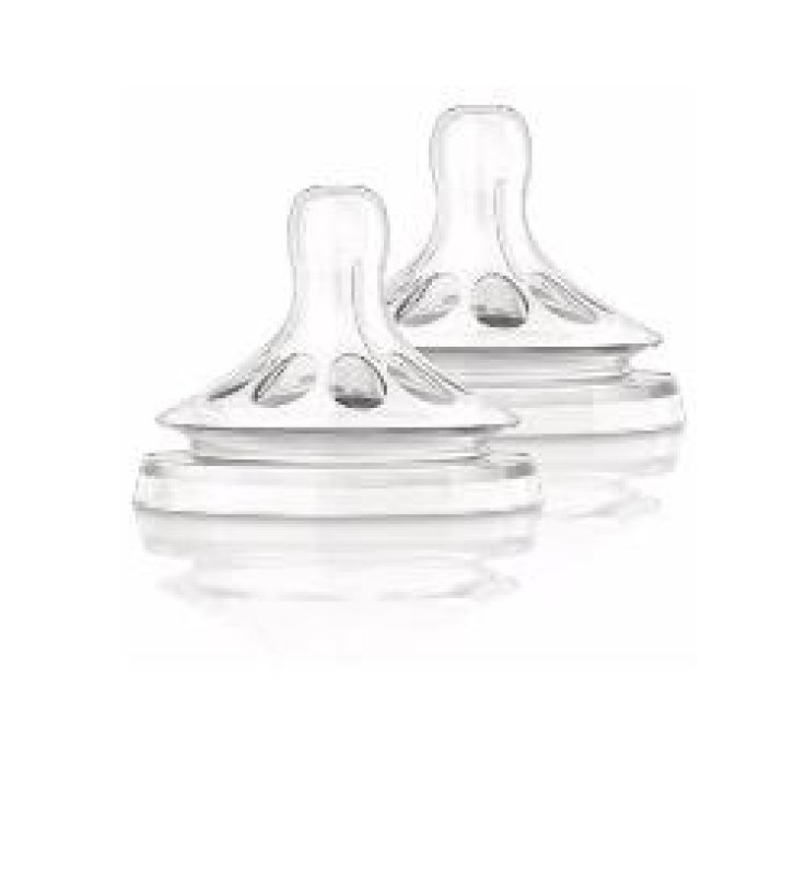 AVENT TETTARELLA NATURAL FLUSSO LENTO 2 FORI 2 PEZZI