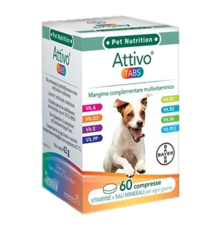 ATTIVO TABS ASTUCCIO DA 60 COMPRESSE ALTAMENTE APPETIBILI