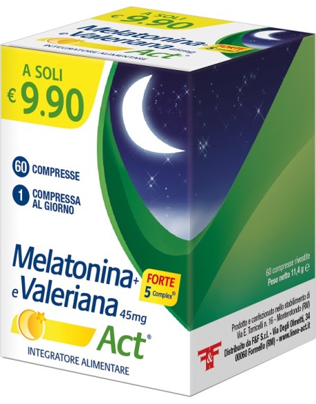 MELATONINA ACT 1MG +VALERIANA 5 FORTE COMPLEX 60 COMPRESSE