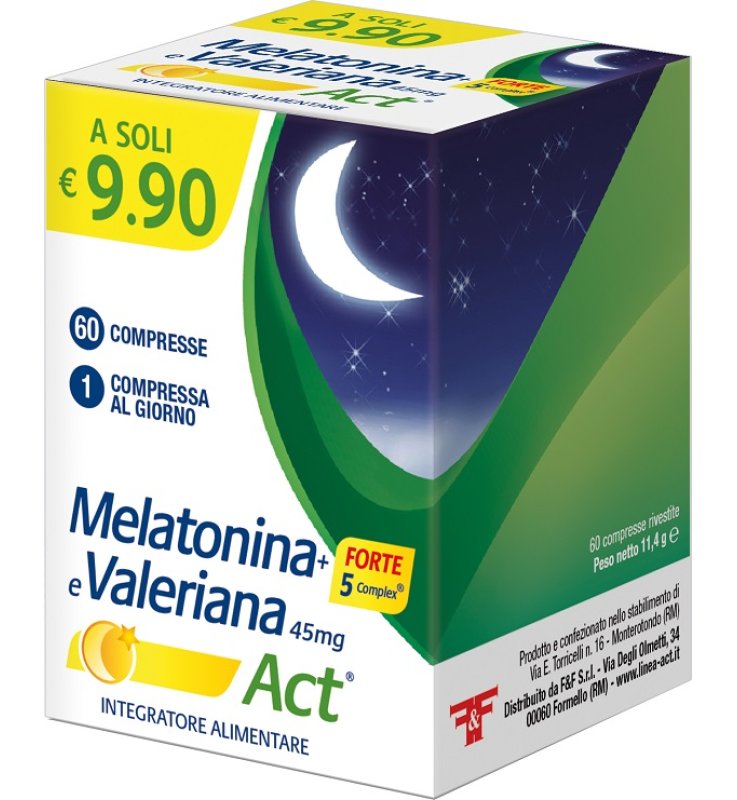 MELATONINA ACT 1MG +VALERIANA 5 FORTE COMPLEX 60 COMPRESSE