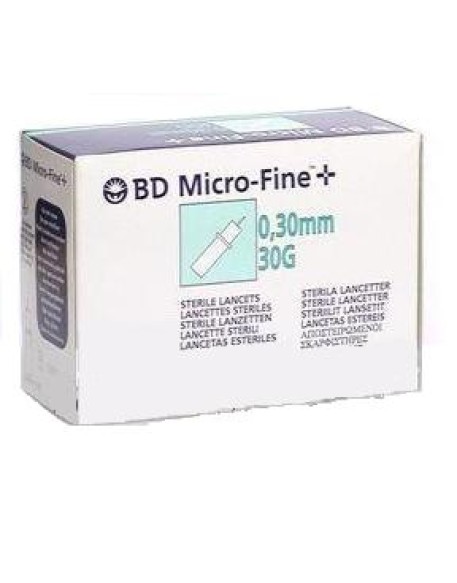 LANCETTE PUNGIDITO BD MICROFINE+ PER OPTIMUS GAUGE 30 25 PEZZI