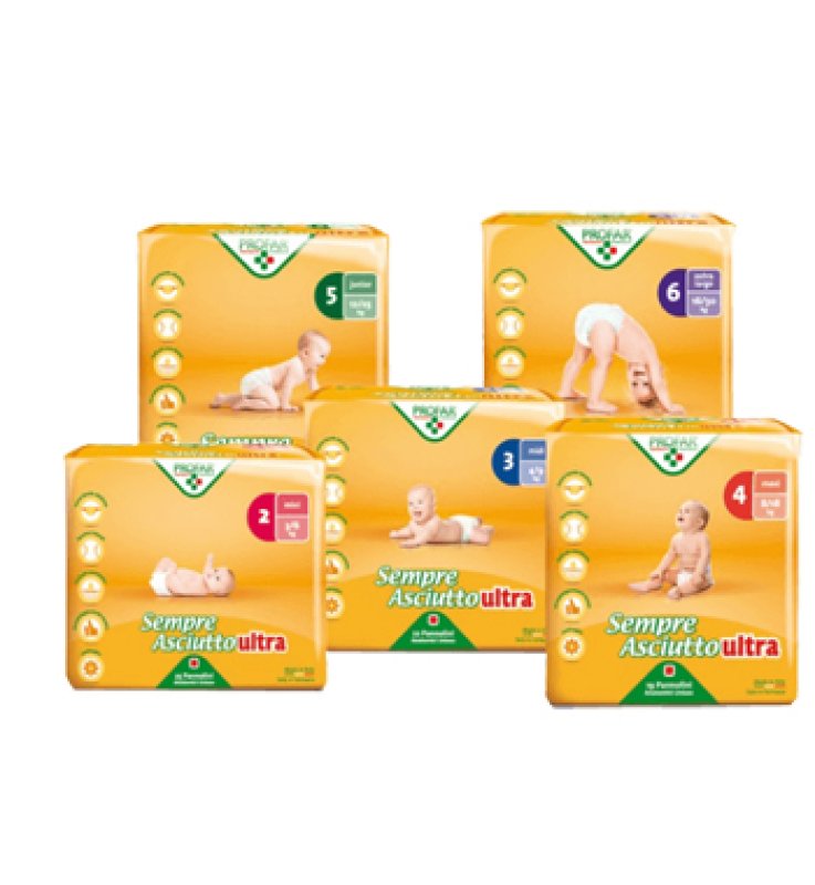 SEMPRE ASCIUTTO ULTRA EXTRA LARGE TAGLIA 6 16/30KG 15 PEZZIPROFAR