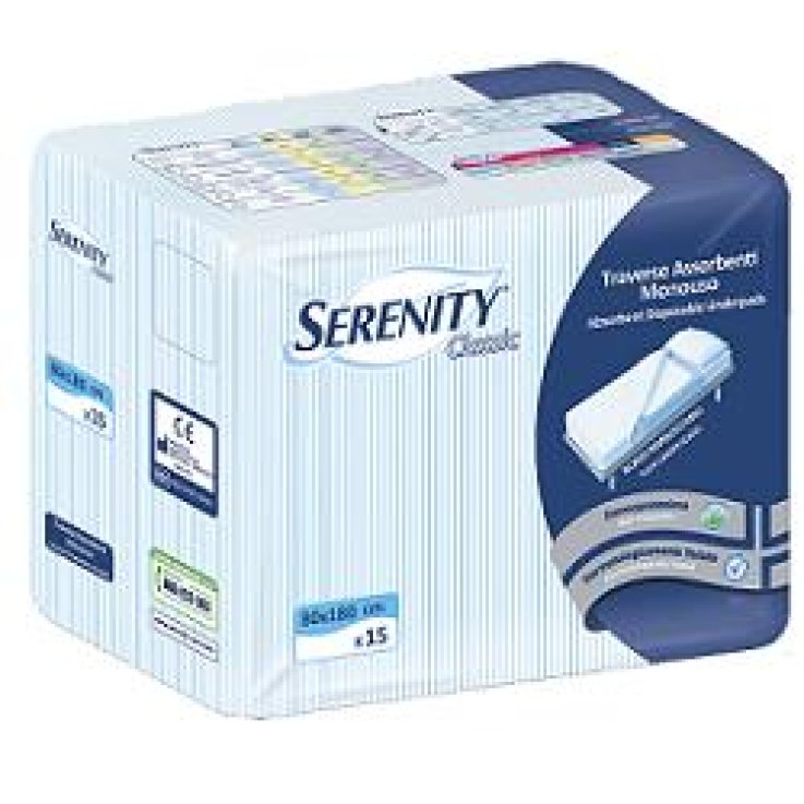 TRAVERSA SALVAMATERASSO PER INCONTINENZA SERENITY CLASSIC ALOE 80X180CM 15 PEZZI FARMABILITY TRAVERSA SALVAMATERASSO PER INCONTINENZA SERENITY CLASSIC ALOE 80X180CM 15 PEZZI FARMABILITY