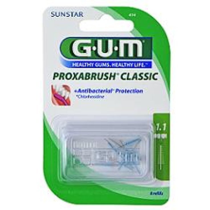 GUM PROXABRUSH CLASSIC 414 SCOVOLINO INTERDENTALE 8 PEZZI GUM PROXABRUSH CLASSIC 414 SCOVOLINO INTERDENTALE 8 PEZZI