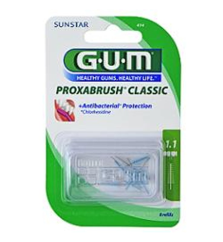 GUM PROXABRUSH CLASSIC 414 SCOVOLINO INTERDENTALE 8 PEZZI