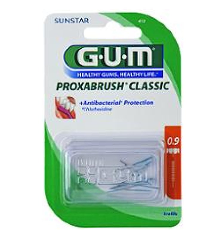 GUM PROXABRUSH CLASSIC 412 SCOVOLINO INTERDENTALE 8 PEZZI