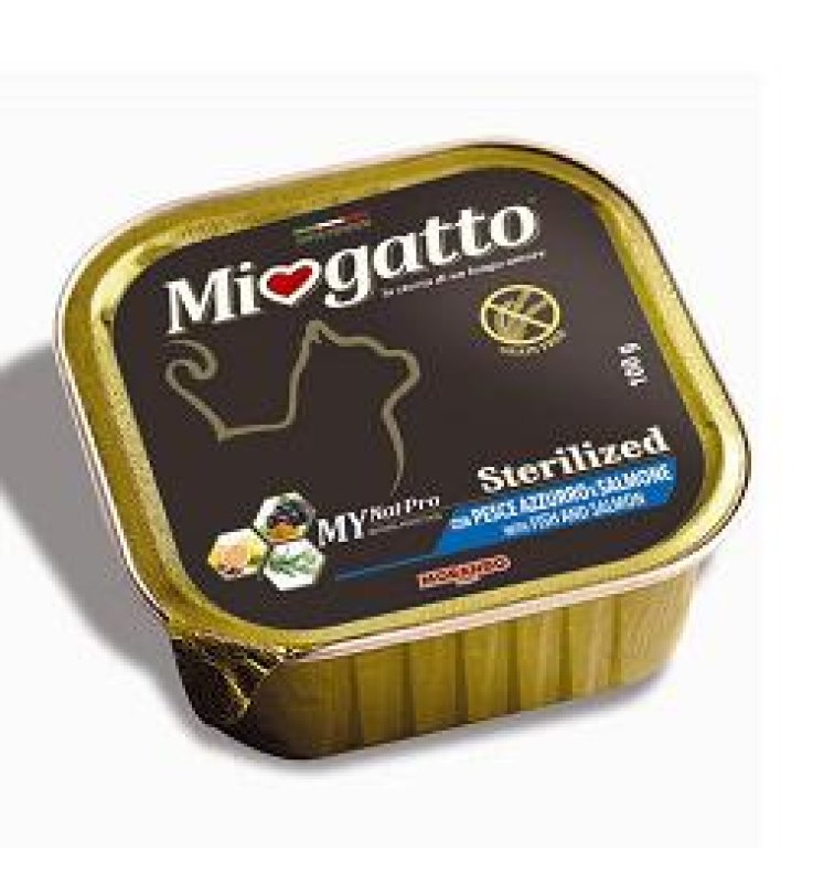 MIOGATTO STERIL PESCE AZZURRO/SALMONE GRAIN FREE 100 G