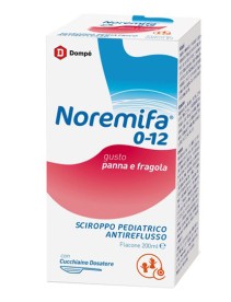 SCIROPPO PEDIATRICO ANTIREFLUSSO NOREMIFA 0-12 FLACONE 200 ML GUSTO PANNA E FRAGOLA