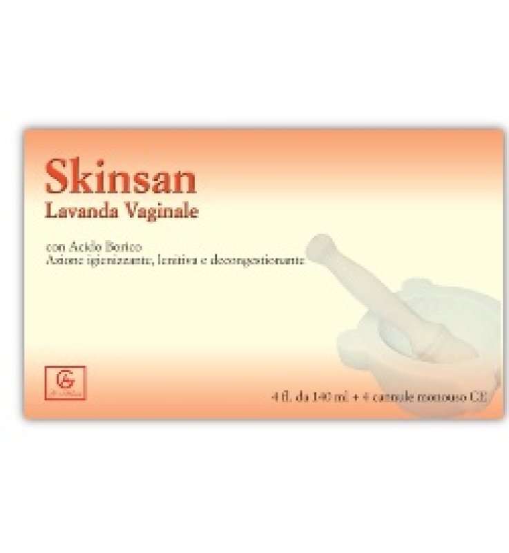 SKINSAN LAVANDA VAGINALE 4 FLACONI 140 ML + 4 CANNULE VAGINALI MONOUSO IN BLISTER