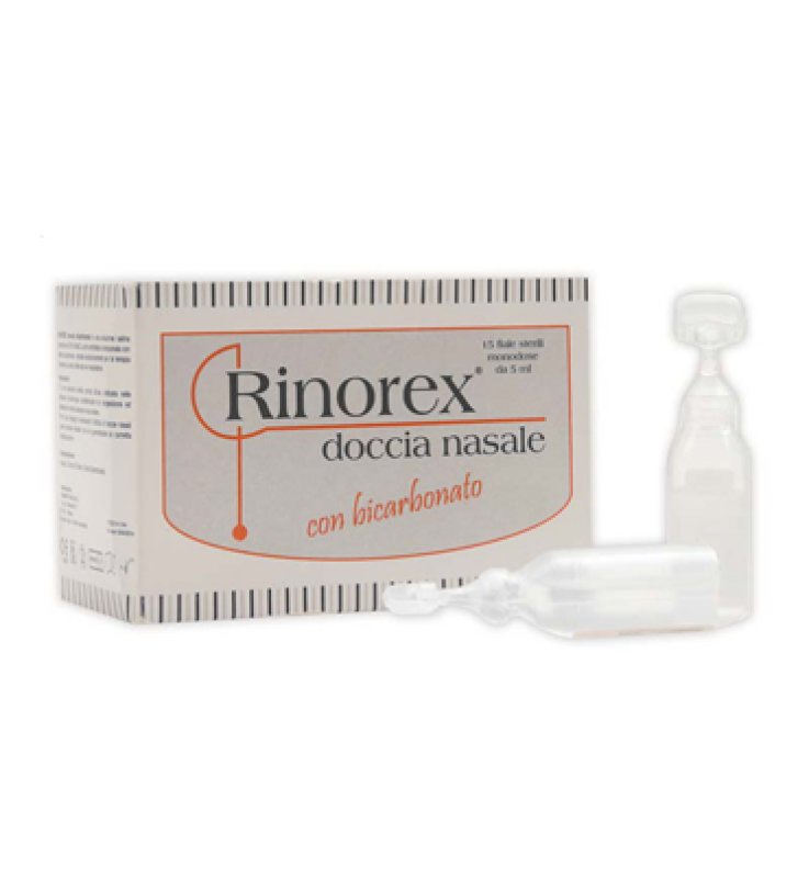 FIALA PER DOCCIA NASALE RINOREX BICARBONATO 5 ML 15 PEZZI
