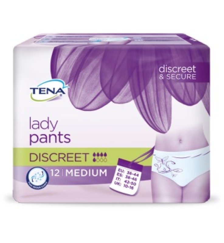 PANNOLONE A MUTANDINA ASSORBENTE TENA SILHOUETTE BLANC MEDIUM 12 PEZZI