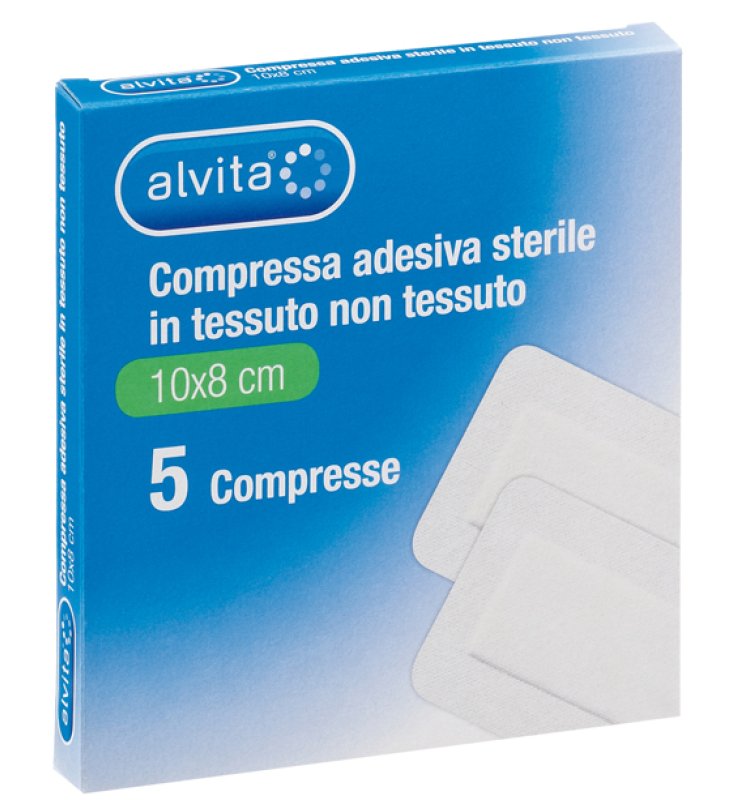 ALVITA GARZA ADES STER 10X8CM ALVITA GARZA ADES STER 10X8CM