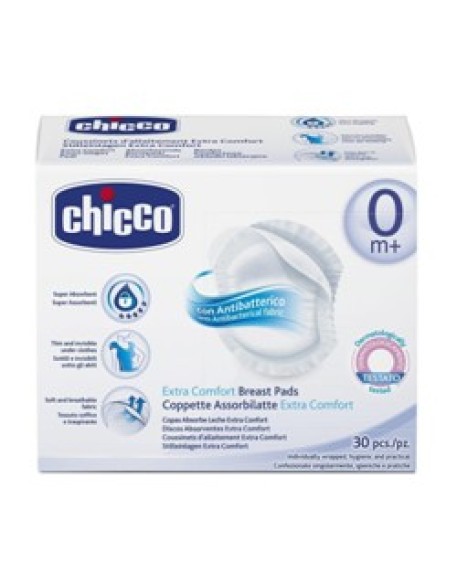 CHICCO COPPETTA ASSORBILATTE ANTIBATTERICA 30 PEZZI