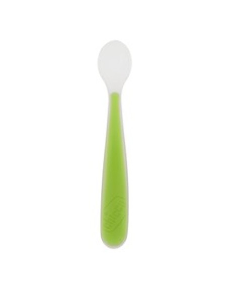 CHICCO CUCCHIAIO MORBIDO SILICONE 6M+ VERDE UP